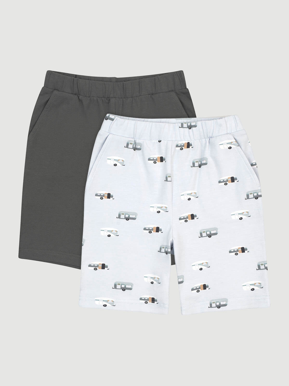 Шорты удлиненные Mjölk Кемпинг/Steel Grey, сет 2 шт.