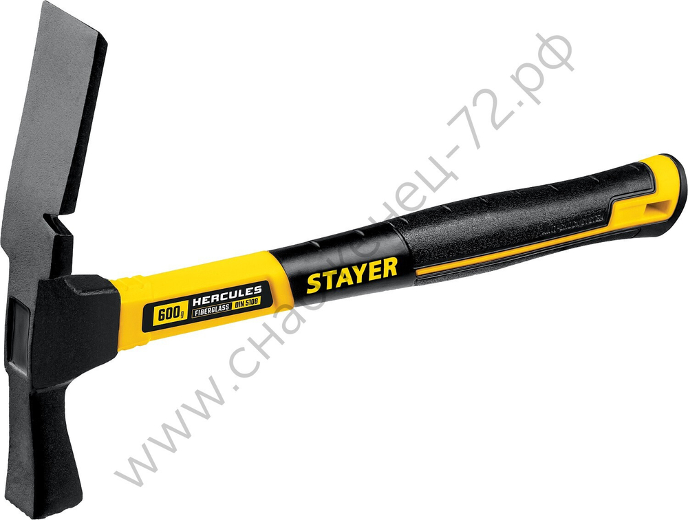 STAYER Hercules 600 г, Молоток каменщика с фиберглассовой рукояткой (20161_z01)