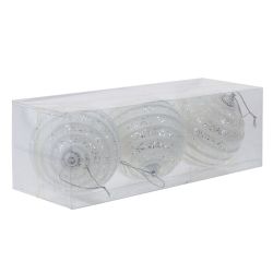 GAEM Набор из 3шт Украшение новогоднее "Шар", D 8 см, L23,5 W8 H8 см