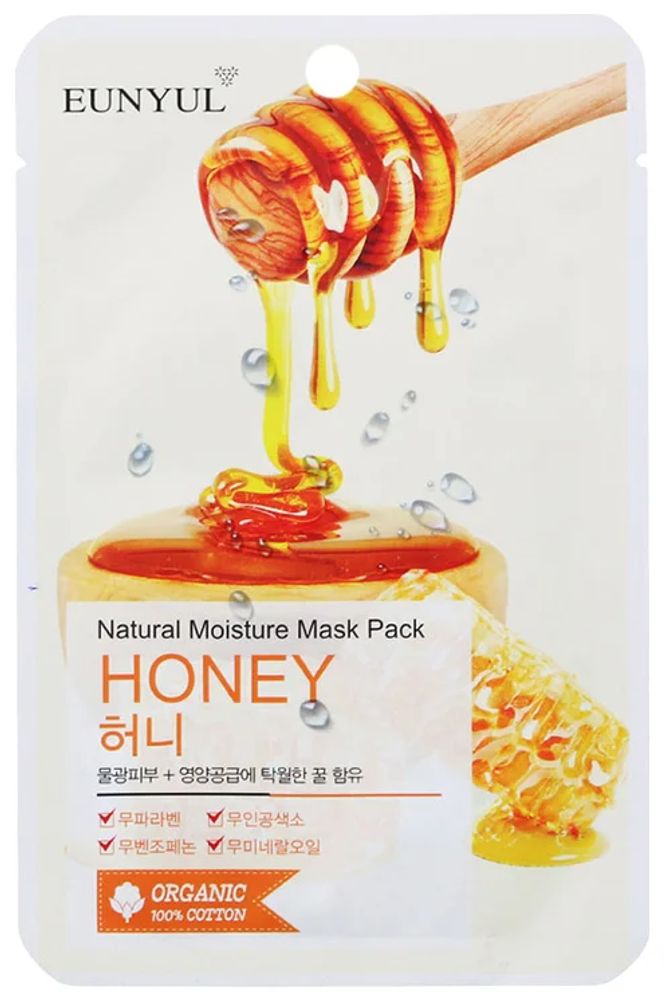 Маска для лица Eunyul Honey Natural Moisture Mask Pack тканевая с экстрактом меда 22 мл