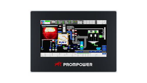 Панель оператора PROMPOWER PH1.  Диагональ 10,2 Экран TFT разрешение 1024*600. Сетевые подключения RS232,RS422/RS485