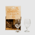 Набор бокалов "в пиве сила - в воде микробы" в подарочной коробке