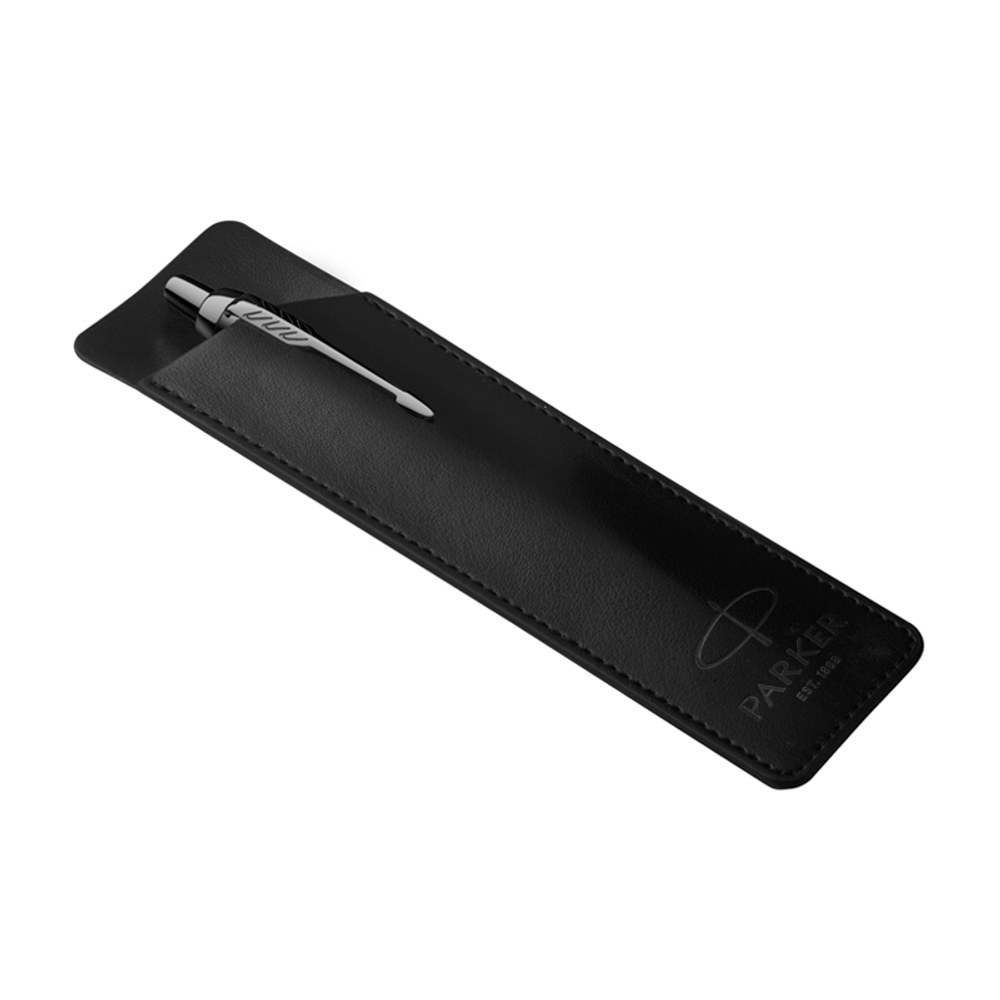 Чехол Parker из натуральной кожи, цвет матово-черный с тиснением