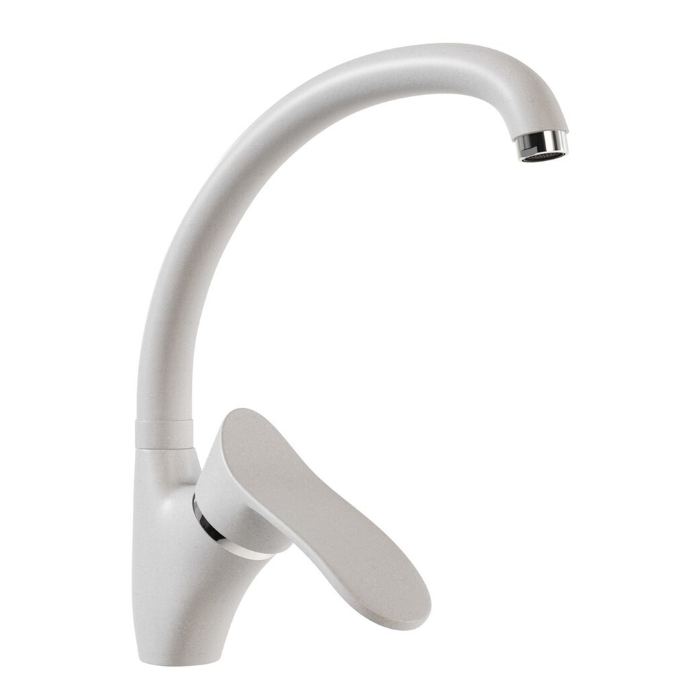 Смеситель для кухни 40к MIXLINE ML-GS01 (341) ультра белый высок. излив