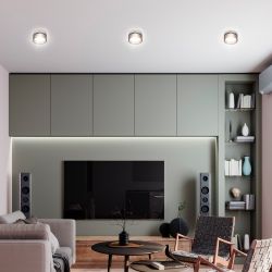 Встраиваемый светильник под лампу GX53 ЭРА DK97 CH/BK хром черный