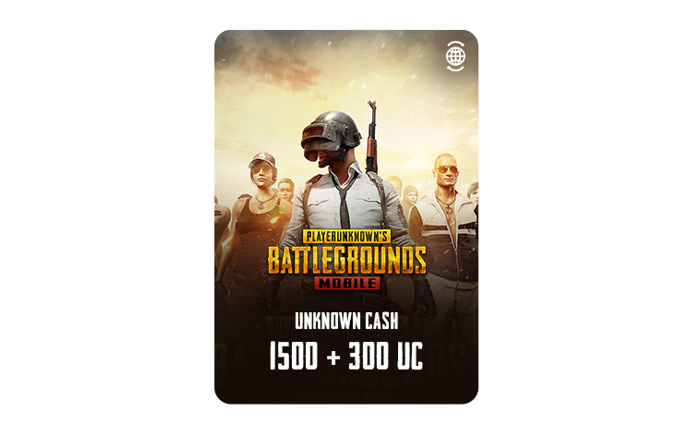 Игровая валюта PUBG Mobile 1500 + 300 UC [Цифровая версия]