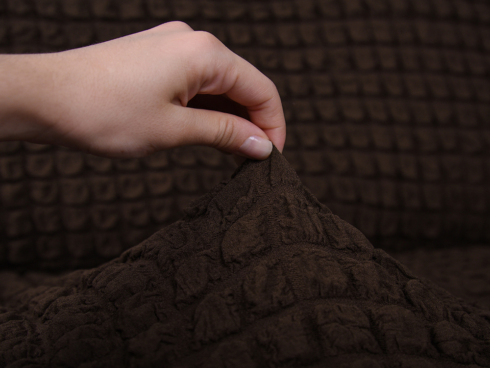 Чехол на трехместный диван без подлокотников Модерн, цвет Кофе