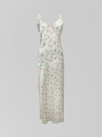 Платье-комбинация Ailuna collection 777 атласное в цветок на лямках с регулировкой