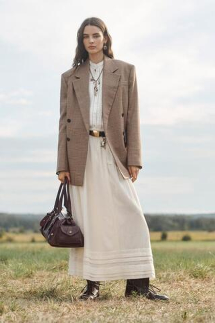 ZARA ШЕРСТЯНАЯ ЮБКА С КРУЖЕВНОЙ ОТДЕЛКОЙ, ЭКРЮ