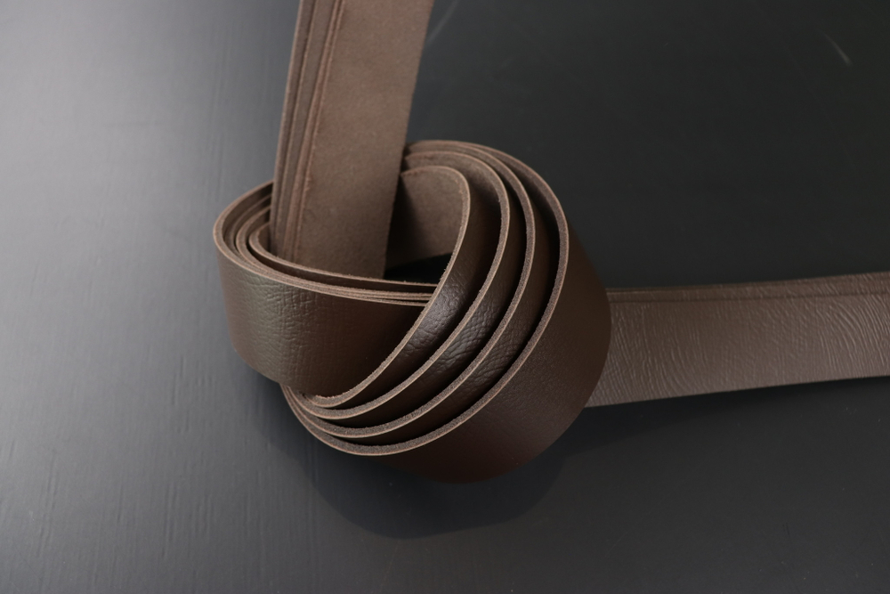 Ременная заготовка коричневая с лицевой отделкой+ плита слон