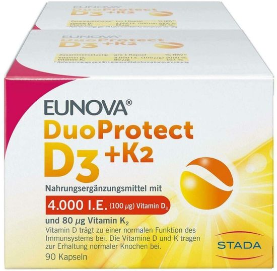 EUNOVA DuoProtect D3+K2 Эунова 180 шт
