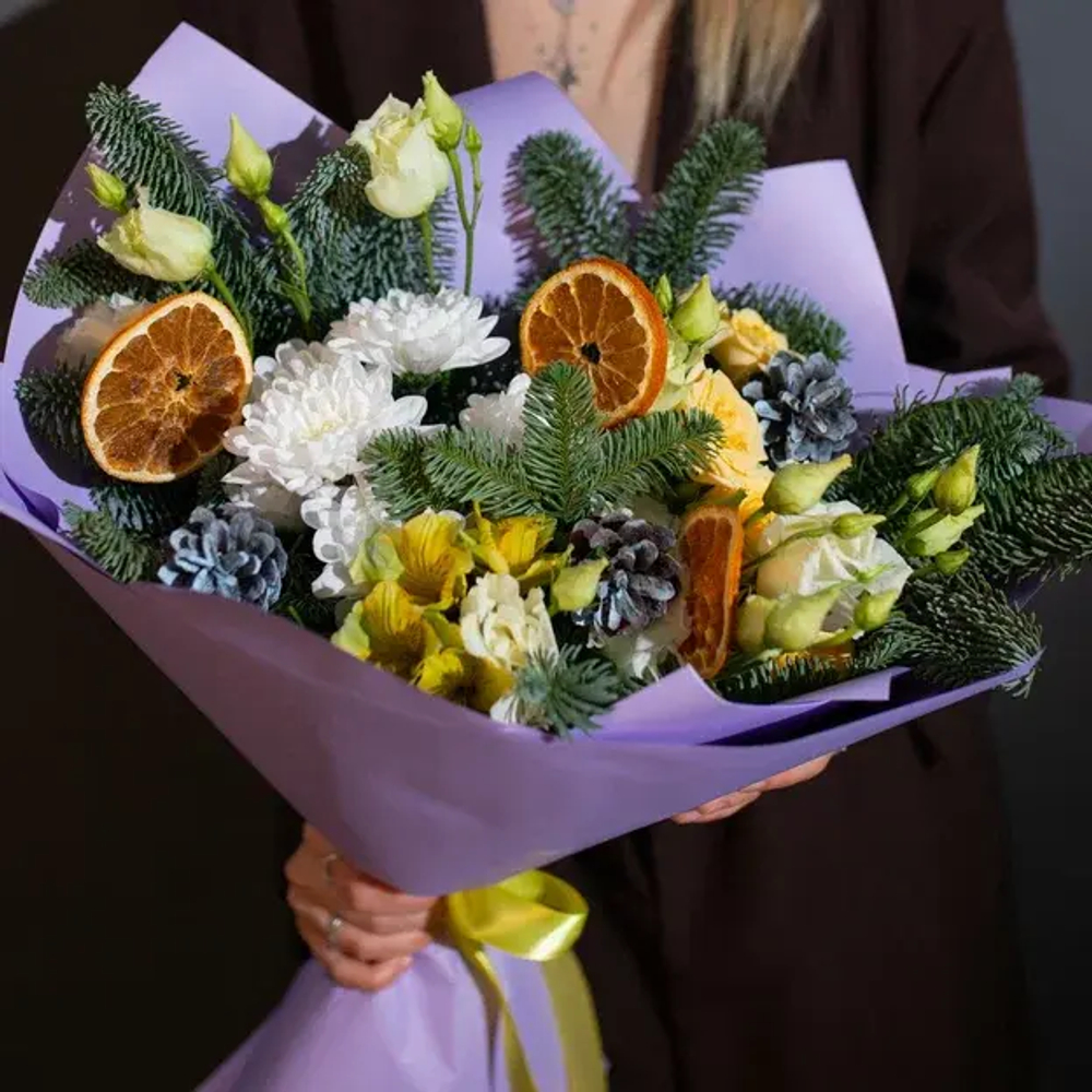 Букет цветов Ледяной цитрус