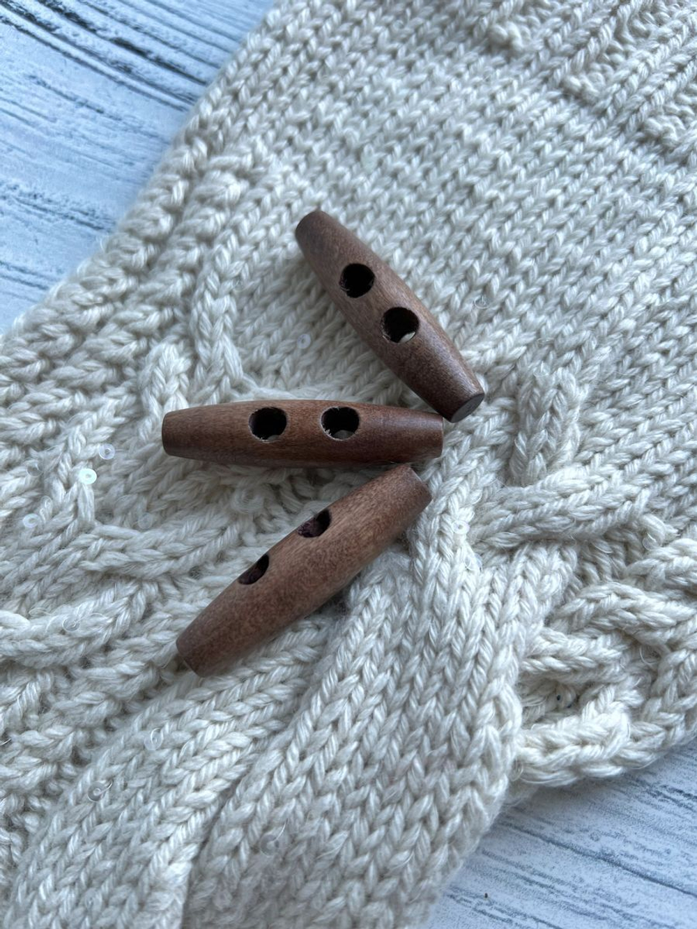 Пуговицы бочонки деревянные 50мм