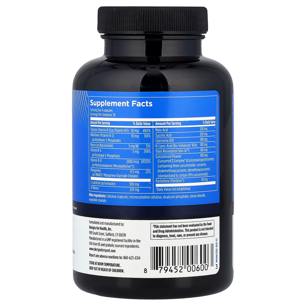 Designs For Health, Mito NRG Complex, 120 вегетарианских капсул