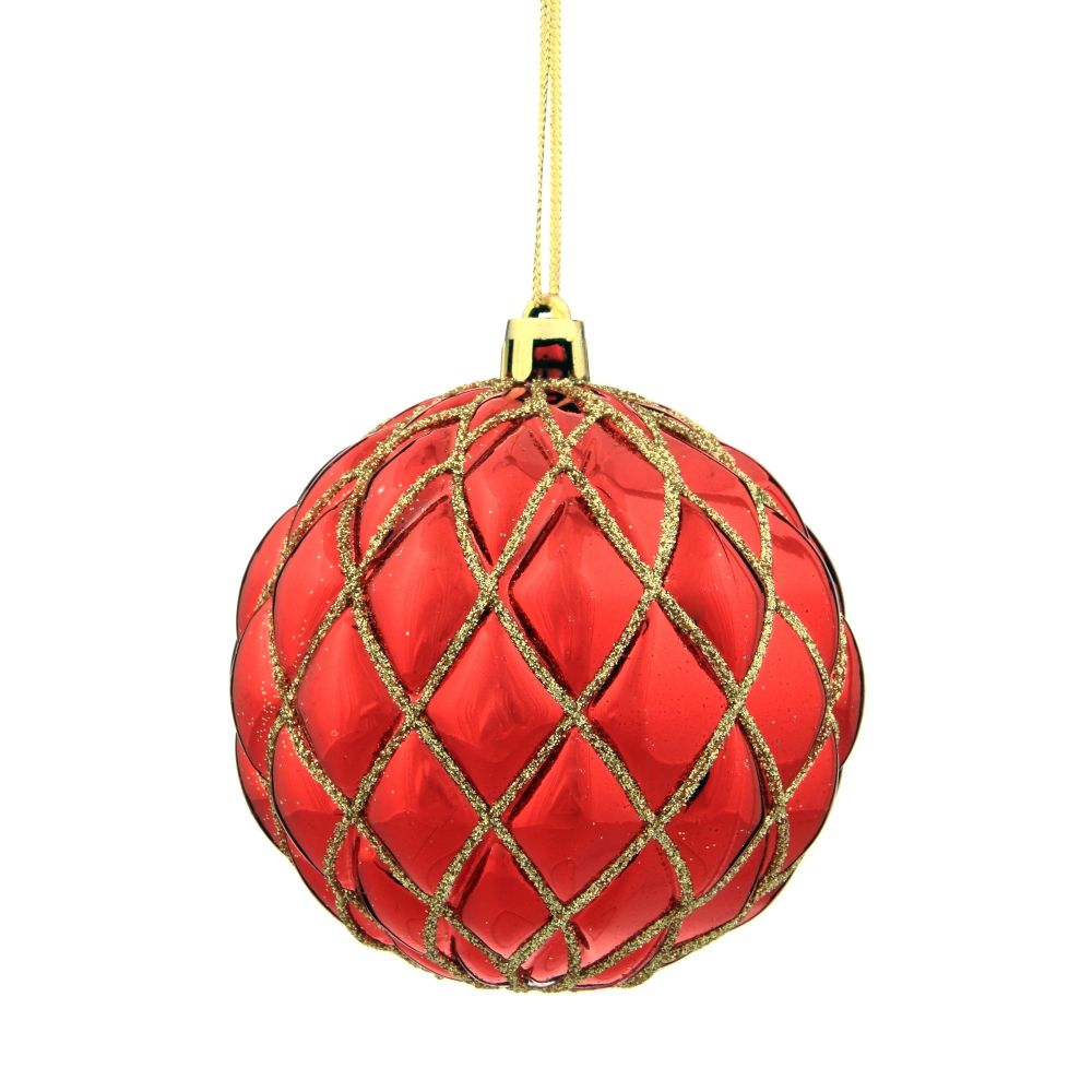GAEM Набор из 12шт Украшение новогоднее Шар "Золотая сетка", D8 см, L35 W27 H8 см