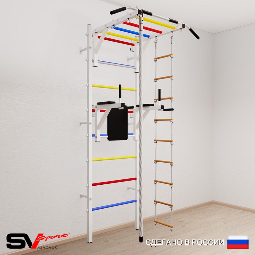 Шведская стенка Sv Sport 545 (Турник рукоход/Брусья/Канат/Лестница)