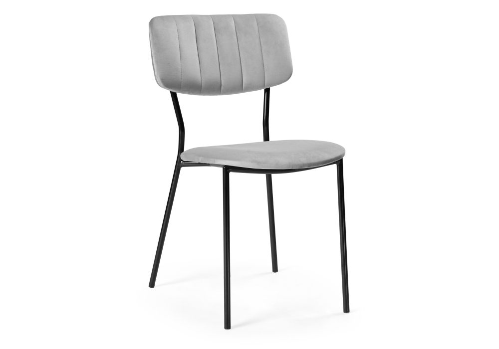 Стул на металлокаркасе Фиер серый / черный глянец