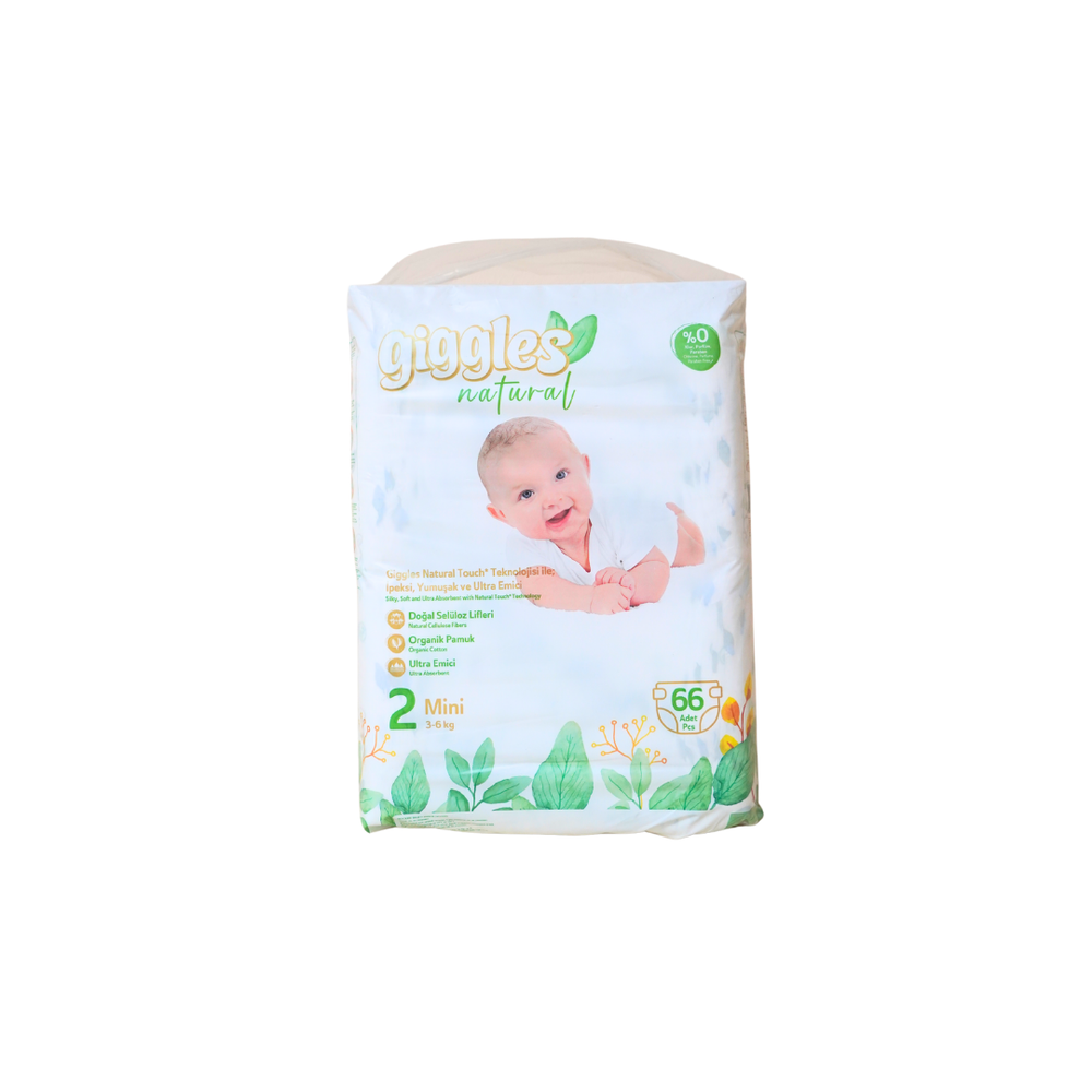 Giggles Naturel подгузники  размер 3-6кг 66шт (№2)