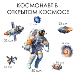 Стикеры  КОСМОНАВТ В ОТКРЫТОМ КОСМОСЕ
