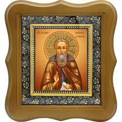 Климент Песнописец, преподобный игумен. Икона на холсте.