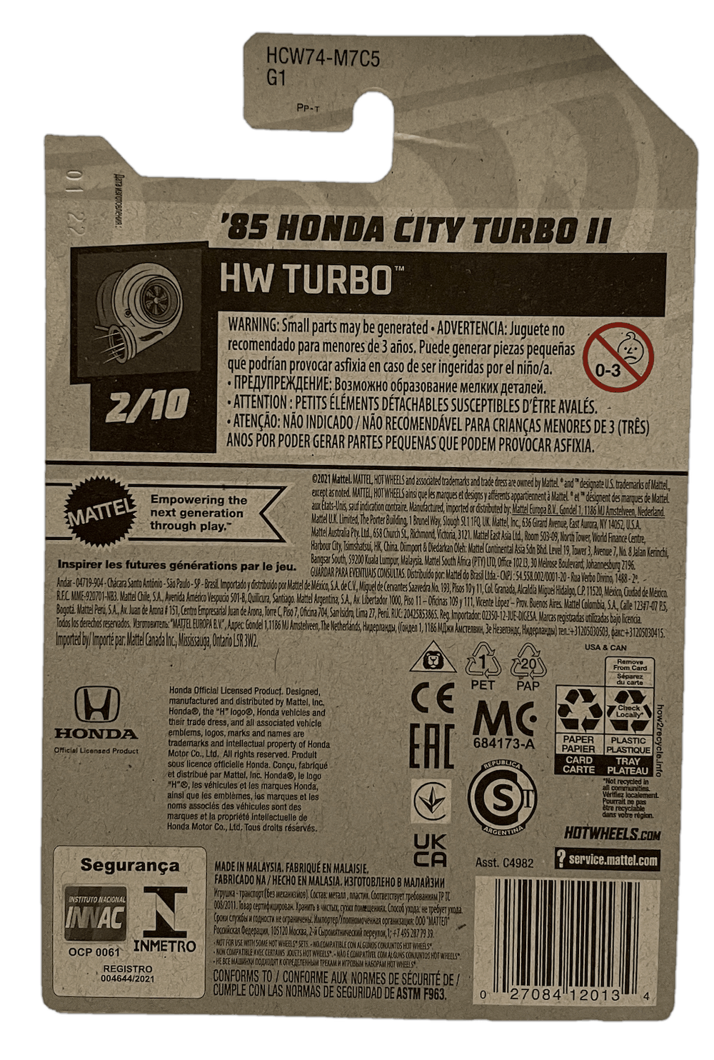 Hot Wheels '85 Honda City Turbo II (2022)