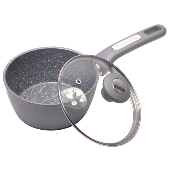 Ковш 1,2 л. из литого алюминия Kamille КМ-4282GR (16 см) с мраморным покрытием без крышки