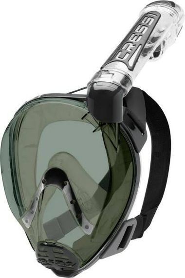 Полнолицевая маска с дымчатой линзой Cressi Duke черная/прозрачная
