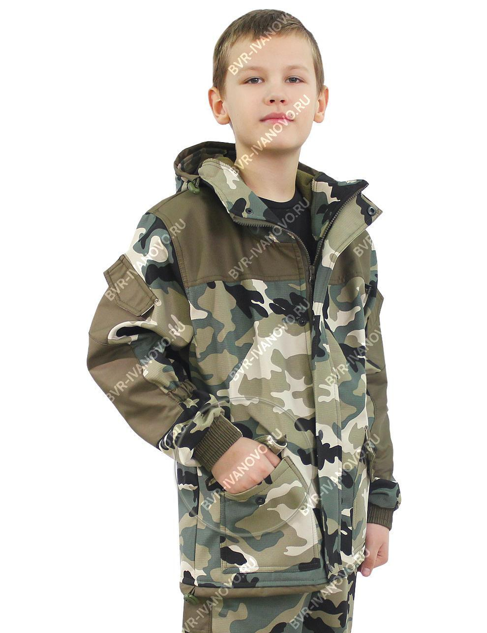 Костюм детский ГОРКА-Demi (Polarfleece рип-стоп, Зелёный КМФ)