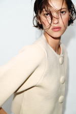 Короткая вязаная кофта - ZARA