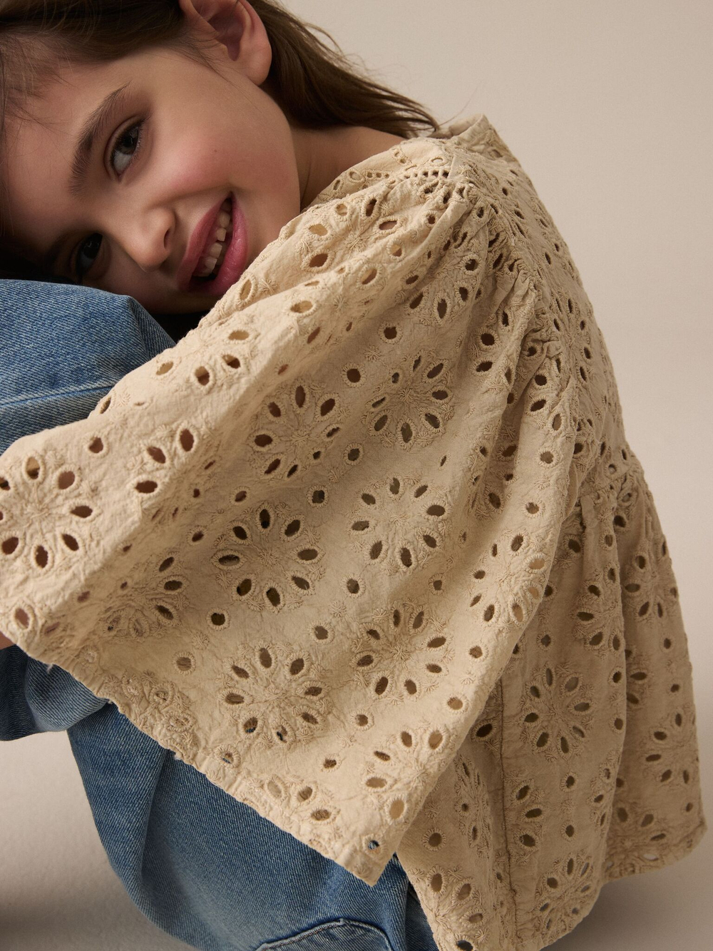 Блуза для девочки Next E87-827, Бежевый