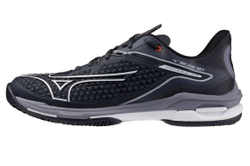 Мужские кроссовки теннисные Mizuno Wave Exceed Tour 6 CC - odyssey gray/white/blue granite