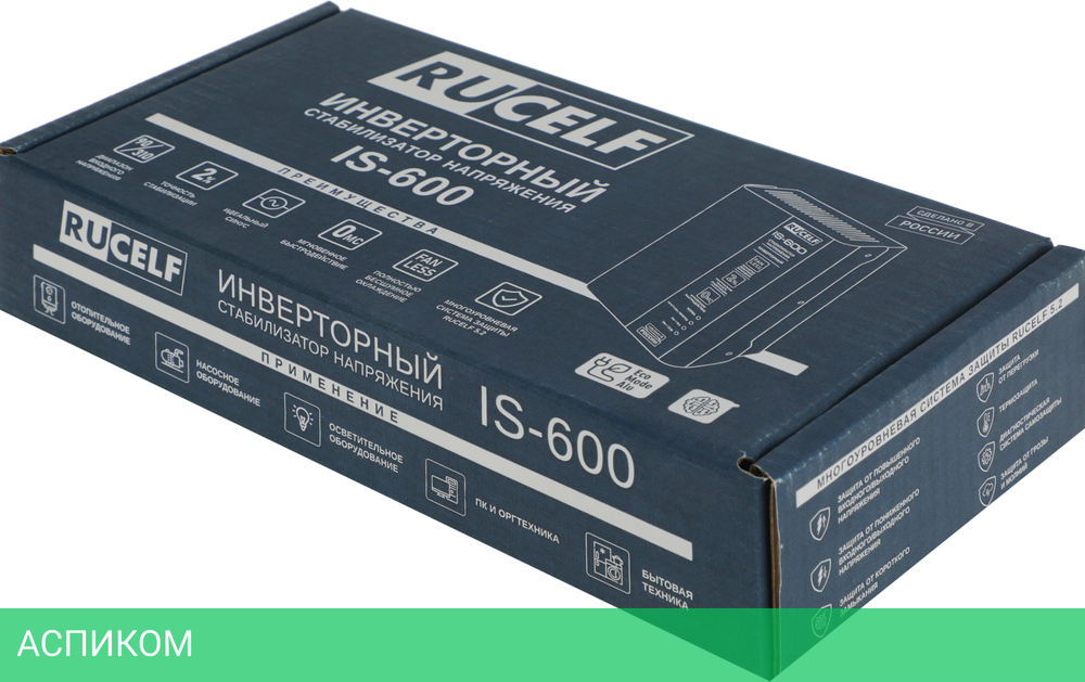 Стабилизатор напряжения Rucelf IS-600 белый