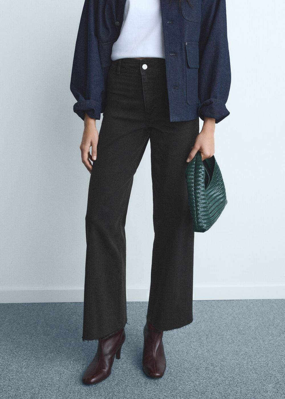 Джинсы-кюлоты Catherin с высокой талией