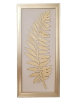 Настенный декор "Листья" в золотой раме