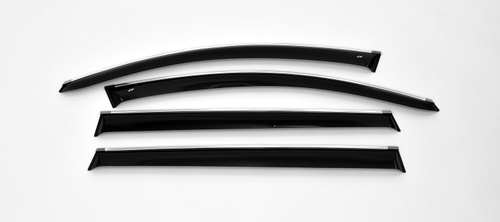 Дефлекторы боковых окон Cobra Tuning на Chery Tiggo 7 Pro 2020 хромированный молдинг арт.C22120CR