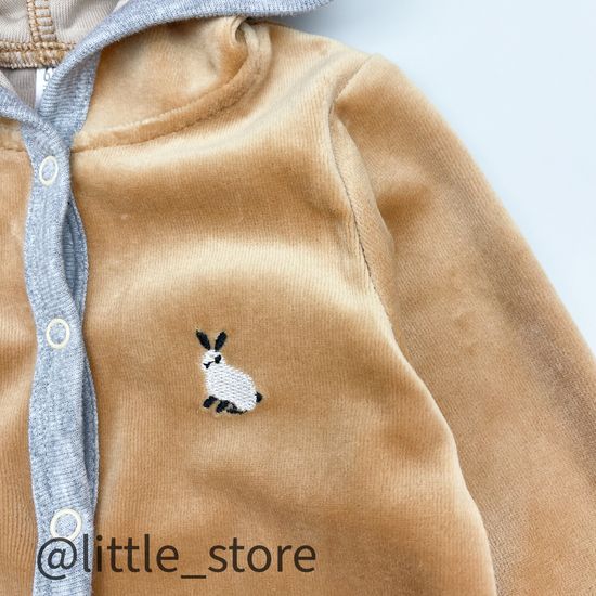 Комбинезон велюровый "Пушок" Карамель