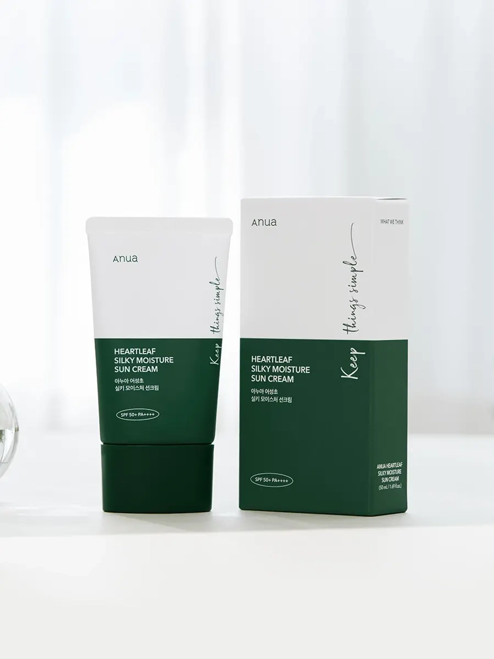 Anua Солнцезащитный крем с экстрактом хауттюйнии SPF50 Heartleaf Silky Moisture Sunscreen 50 мл