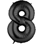 Шар фольгированный Цифра 8 101 см (Черный)
