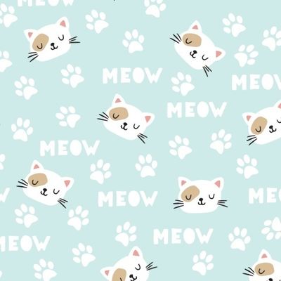Милые котята с отпечатками лап. Мяу. Котята.