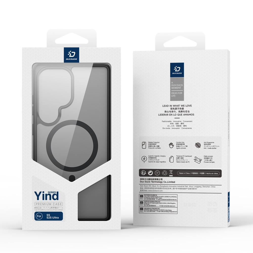 Прозрачный матовый чехол с MagSafe от Dux Ducis для Samsung Galaxy S25 Ultra, серия Yind Series Case