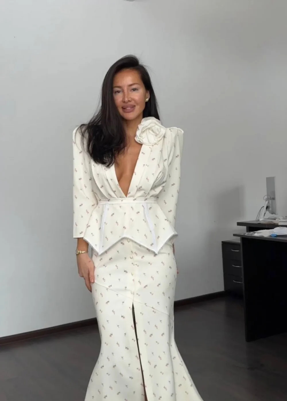 Платье Пятый элемент Розочки, Молочный