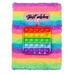 Блокнот детский Basir, формат А5, серия "Pop It", переплет с мехом, 21.5*15.5 см, 80 листов, разноцветный, ассорти