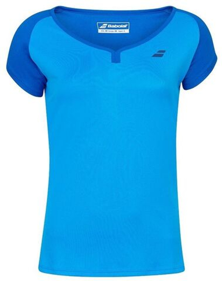 Женская теннисная футболка Babolat Play Cap Sleeve Top Women - blue aster