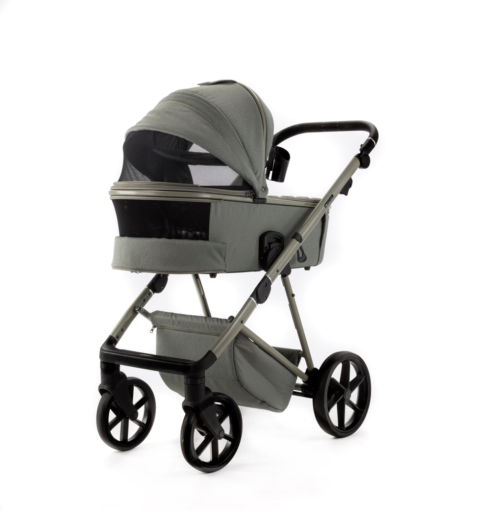 Детская универсальная коляска Adamex Delta Natura - DN-7 Salvia (шалфей, ткань)