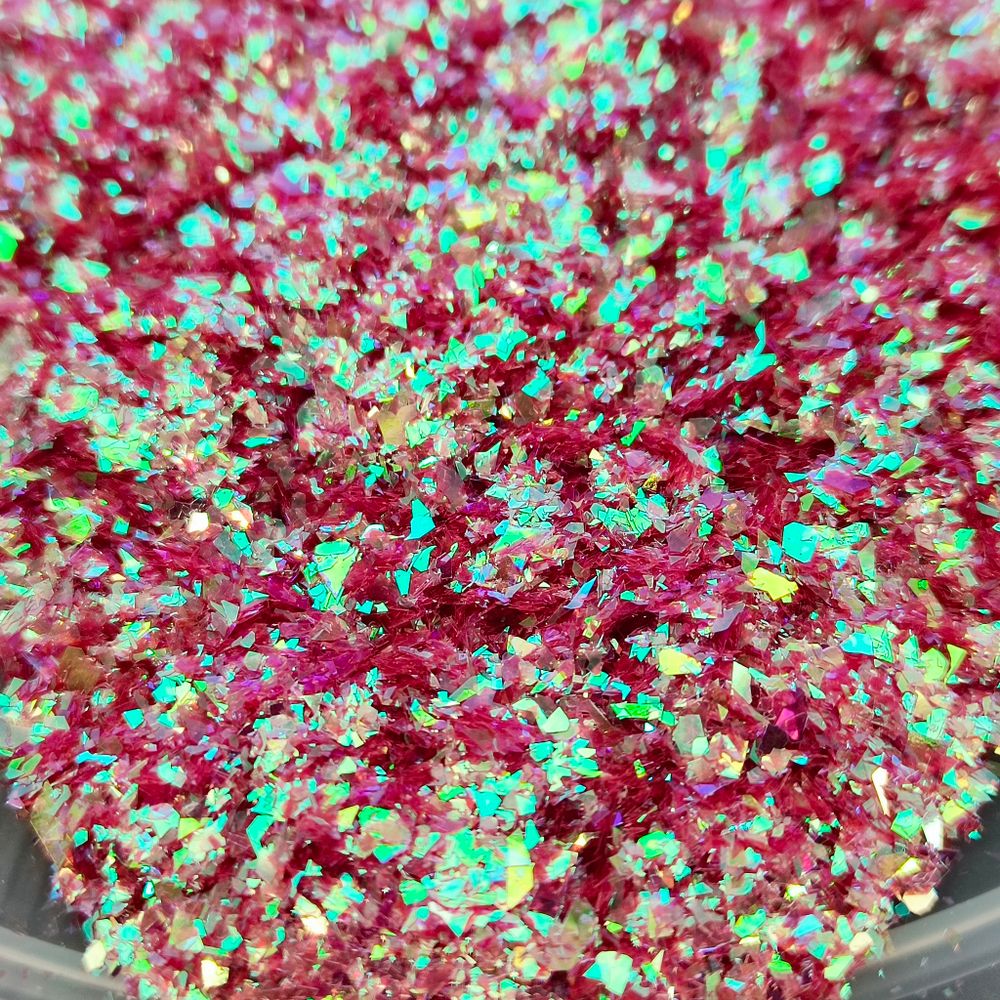 Хлопья Красный перламутр для дизайна ногтей, маникюра, бодиарта, макияжа...