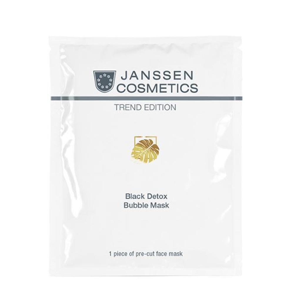 JANSSEN COSMETICS Биоцеллюлозная детокс-маска для глубокого очищения и обновления кожи | BLACK DETOX BUBBLE MASK