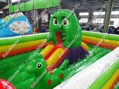 Коммерческий надувной батут "Веселые мишки", 6*4,5*2,8 м