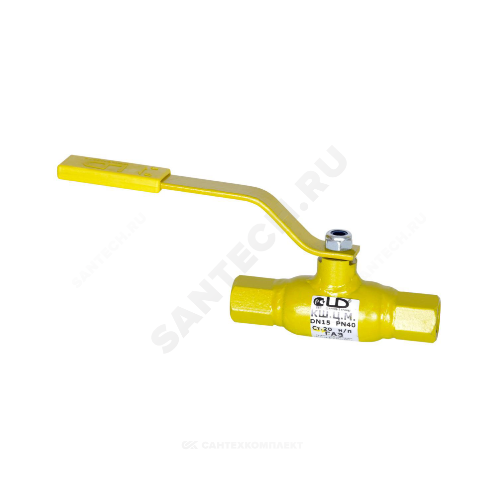 Кран шаровой сталь газ КШ.Ц.М.GAS Ду 25 Ру40 ВР L=135мм LD КШ.Ц.М.GAS.025.040.Н/П.02