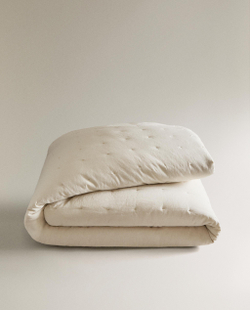 Zara Home покрывало из льна, горчичный, в клетку