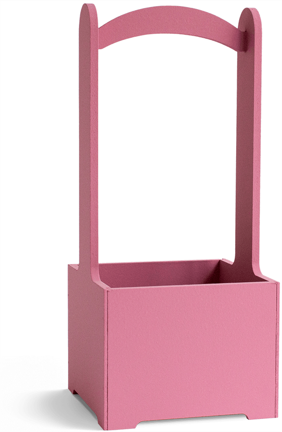 Ящик с изогнутой ручкой (рубиновый)